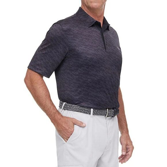 Greg Norman Men's Golf Polo Shirt Moisture Wicking UPF 30+ Black NWT - Picture 1 of 5